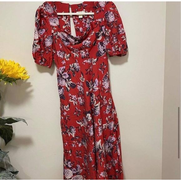 New Anthropologie x Maeve Puff-Sleeve Dress Size 12 - Picture 5 of 8